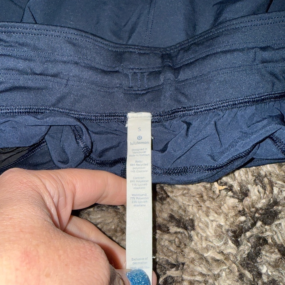 Lululemon Athletica Navy Athletic Shorts - Picture 3 of 3